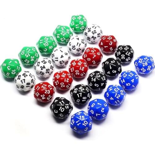 2Pcs/set 30-sided Dice Number 1-30 Multi-sided Dice Running Group Board Game Dice Childrens Teaching Aids
