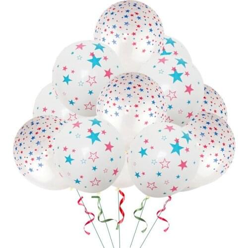 Wholesale 12 Inch Printed Star Latex Balloons Valentines Day Wedding Decoration Party Round Globos
