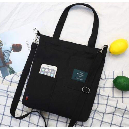 Fashion Messenger Bags for Women 2020 Brand New Women Patch Letters Canvas Handbags Female Students School Casual Shoulder Bags