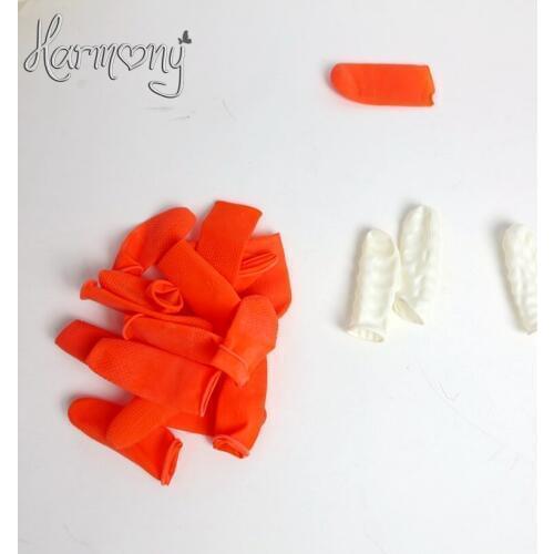 200pcs Safety Latex Heat Insulation Finger Protector Cots/Shields Antislip Antistatic Finger Tip for Keratin Hair Extensions