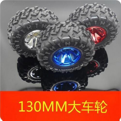 New 130MM Rubber Wheel Tire 130*60mm Off Road Tyre with 4/5/6mm Hole 12mm Hex Adapter Coupling for RC Climbing Cars