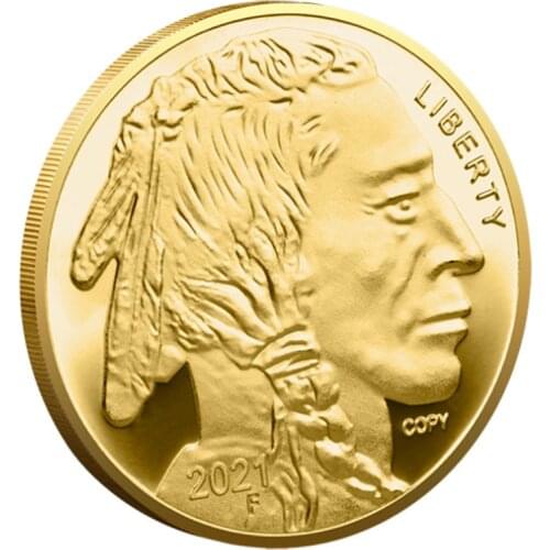 2021 New Arrival American Bison Gold Coin Silver Coin Buffalo Old Man SF01