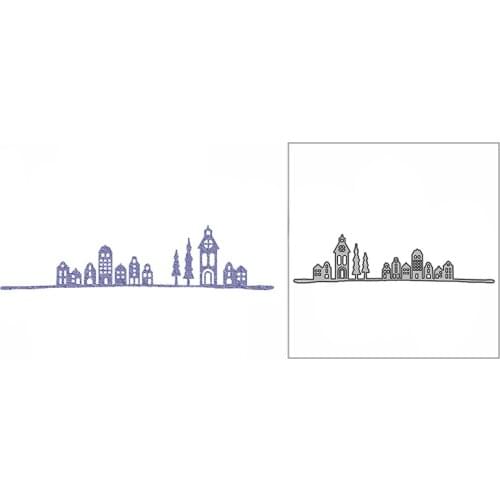 New City Town Building Craft Embossing Mold 2021 Metal Cutting Dies for DIY Decorative Scrapbooking Album Card Making No Stamps