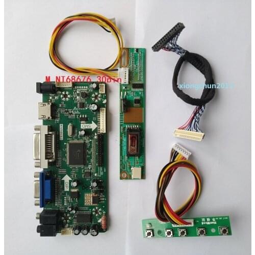 NT68676(HDMI+DVI+VGA) For 15.6" N156B3 1366X768 panel monitor 30pin LCD DIY Controller driver Board panel monitor