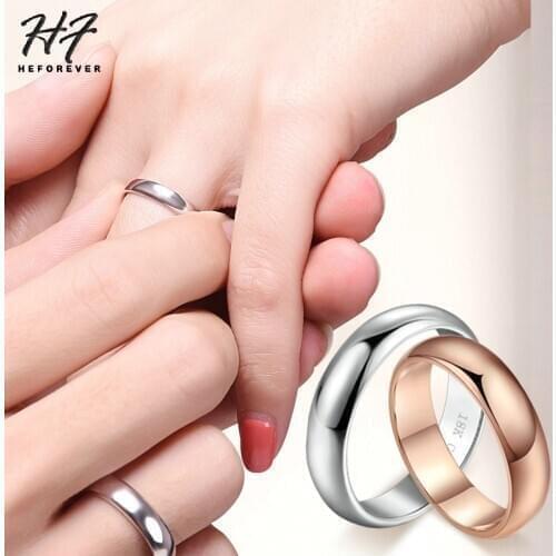 Wedding Gold Color Rings For Women Promise Dating Couple Rings Jewellry Women' Men' Ring Simple Fashion Jewelry Wholesale R049