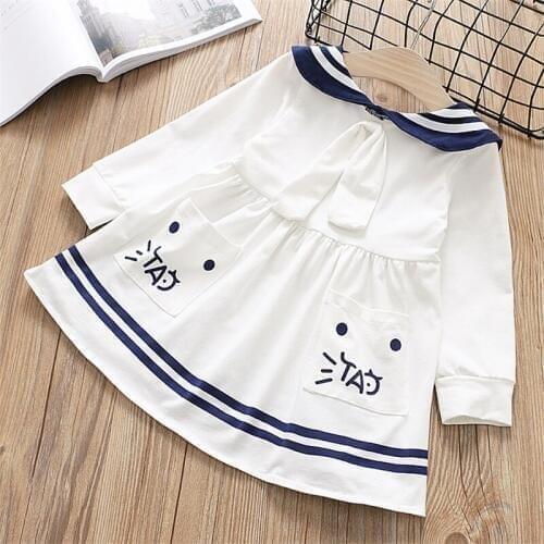 Girls clothing 2018 spring autumn new fashion cartoon princess dress kid children dress girls clothes 2--7 year girls dress