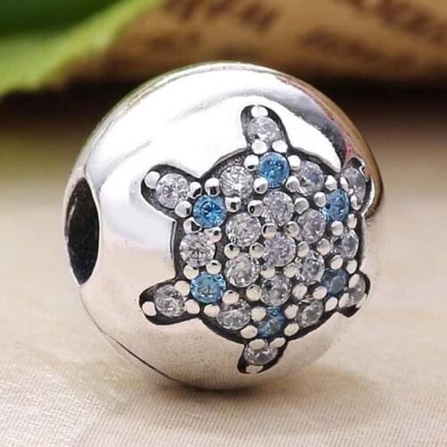 Original Crystallised Snowflake Clip Lock Stopper Beads Fit 925 Sterling Silver Bead Charm Bracelet Bangle DIY Jewelry