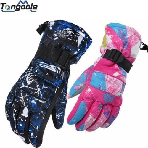 AS FISH Professional head all-weather waterproof thermal skiing gloves for men women winter ski gloves outdoor Snowboard gloves