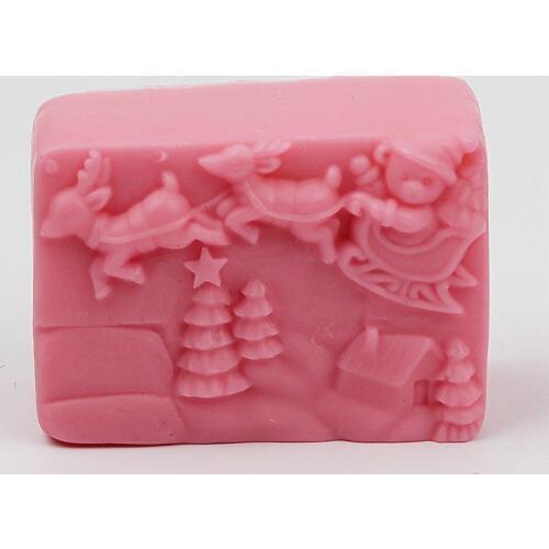 Christmas Style DIY Handmade Art Silicone Molds Soap Candle Mold Holiday Gift