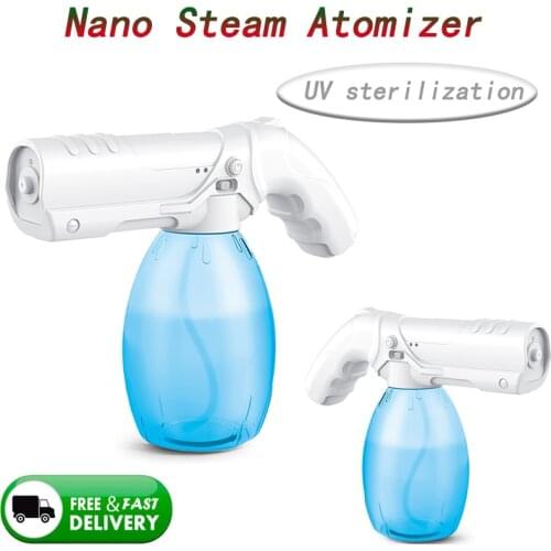 Garden tool Accessories 800ml Blue Light Wireless Nano Steam Atomizer Fogger Disinfection Water Sprayer Machine Steam Spray Guns