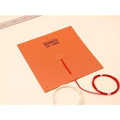 Keenovo Silicone Heater 245X245mm 300W@24V for Ultimaker Clone CL260 3D Printer Heated Bed,Build Plate Heating Element