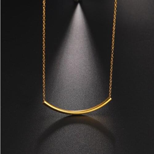 Skyrim Simple Smiley Stainless Steel Choker Necklace Women Girls Gold Color Necklaces Chain on the Neck 2021 Trendy Jewelry