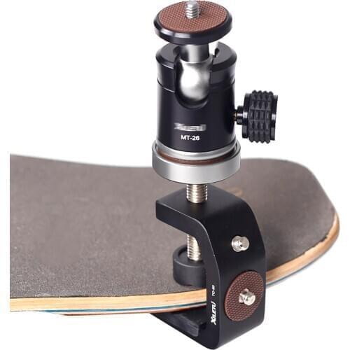 TC50+MT26 suits "C" clamp and tripod ball heads sets car windows skateboard camera clips sports DV aluminum tripod ball mount