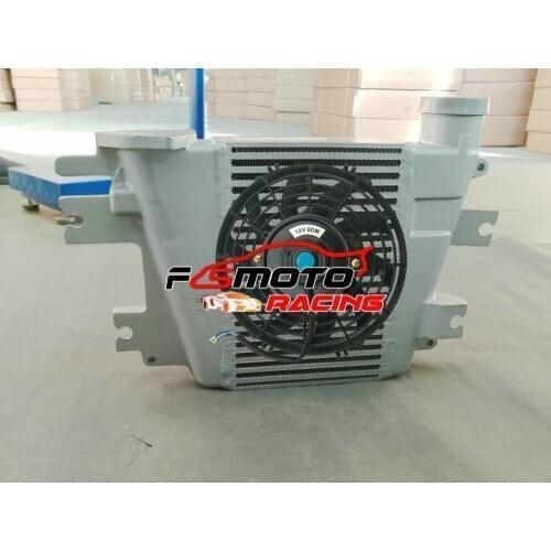 Upgrade Aluminum Intercooler + 7" FAN For Nis-san Patrol Safari GU Y61 ZD30 3.0 TD Turbo Diesel 1997-2007 Top Mount Inter cooler