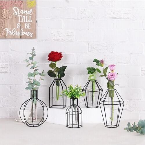 Wrought Iron Vase Flower Pot Holder Living Room Dining Room Decoration Ornaments