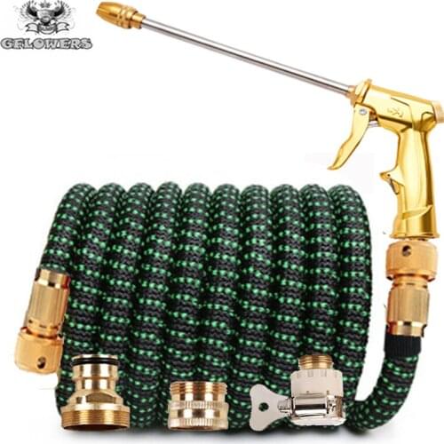 High-quality telescopic hose magic rubber hose high pressure car wash hose with gun outdoor gardening watering supplies