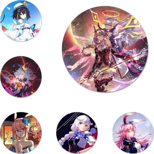 58mm Honkai Impact 3 Icons Pins Badge Decoration Brooches Metal Badges For Backpack Decoration