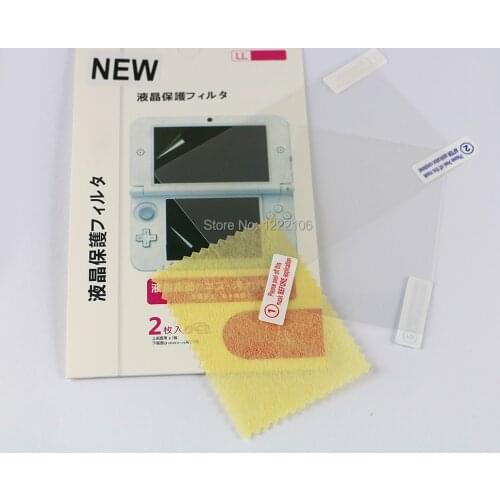 1set HD Clear 2 in1 Protective Film Cover for NEW 3DSXL 3DSLL New 3DS XL LL LCD Screen Protector Skin