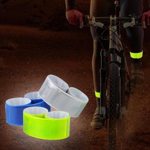 Hot 1pc Running Fishing Cycling Reflective Stripes Warning Bicycle Safe Bike Tie Pants Foot Bandage Reflective Tape