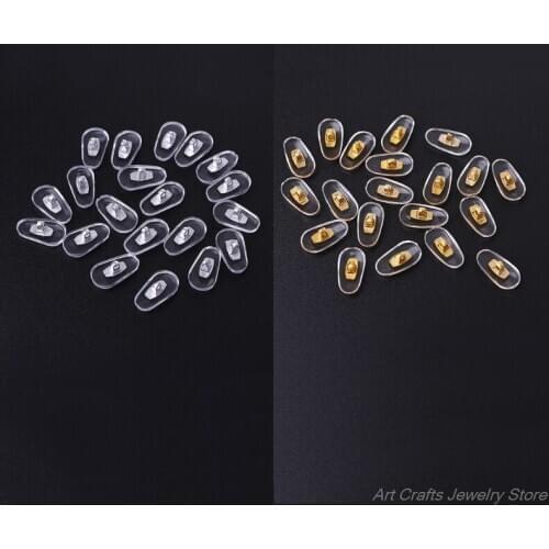 10 Pairs/Lot Golden PVC Glasses Anti Slip Aluminum Conductor Silver Nose Pads F17 21 Dropshipping