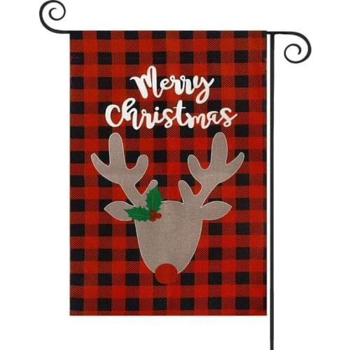 14 Styles 2 Sizes Merry Christmas Festival Garden Flag Santa Claus Snowman Indoor Outdoor Home Hanging Banners Without Flagpole