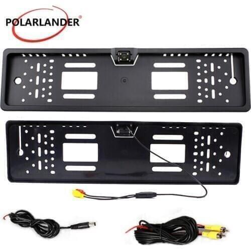 4LED Waterproof 170 Degree Night Vision Infrared European License Plate Frame Car Reverse Backup Parking Rear View Camera Auto