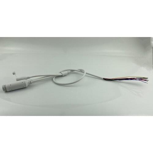 5PCS PoE Audio Lan Cable For IP Camera Module Board 802.3at/af RCA DC 2.1mm * 5.5mm RJ45 plug 10/100Mbps Copper Line 0.6m