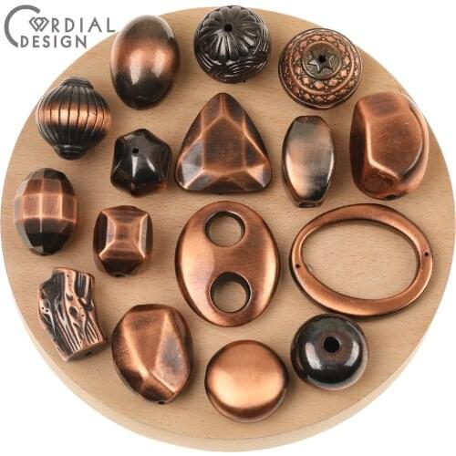 Cordial Design 50Pcs Acrylic Beads/Bronze Color Effect/Irregular Shape/Hand Made/DIY Accessories/Jewelry Findings & Components