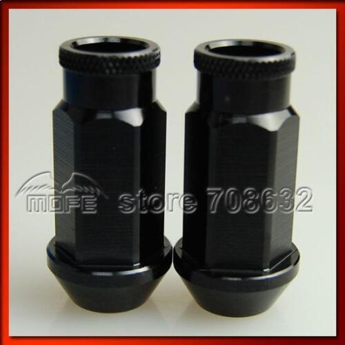 Special Offer Lightweight 50mm Aluminum M12 * P1.5 Black D1 -Spec Wheel Car Lug Nuts HIGH QUALITY