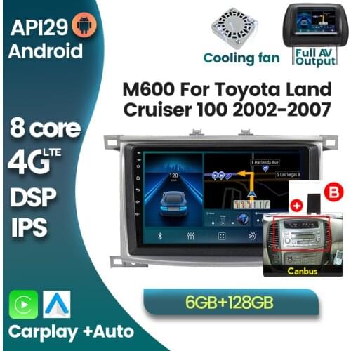 7862 Android 10.0 2.5D IPS Screen Car Radio Multimedia Player for Toyota Land Cruiser 100 with carplay USB WIFI Support SWC BT