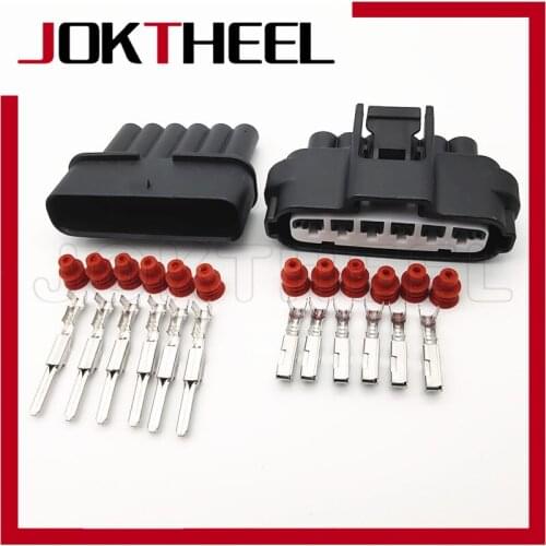 1/5/10/20 sets black 6 Pin male female auto electric throttle accelerator plug auto connector for Toyota Mitsubishi 7283-1968-30