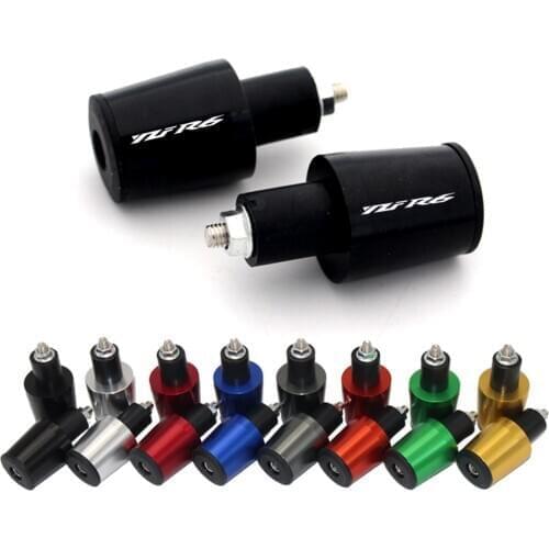 CNC 22MM End Handlebar Cover Handlebar Grips for Yamaha YZF R6 YZFR6 2005-2018 2006 2007 2007 2008 2009 2010 2011 2012 2013 2014