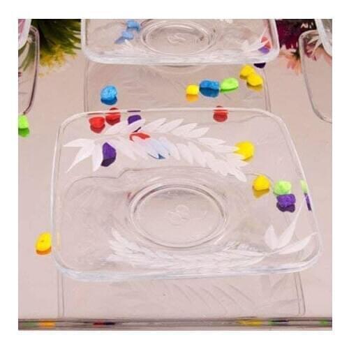 Paşabahçe 54261 Decor Ivy Square 6-Piece Tea Plate