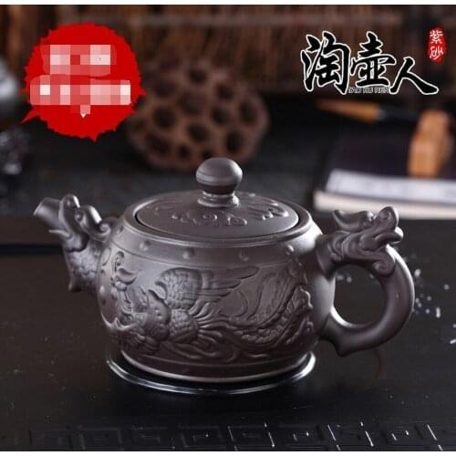 Handmade ceramic tea set a dragon and a ceramic teapot two cup Kung Fu Tea