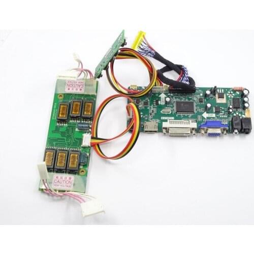 Kit for LM201W01 30pin 1680×1050 6 lamps LVDS VGA Signal Controller board Screen Driver Display Panel DVI HDMI-compatible