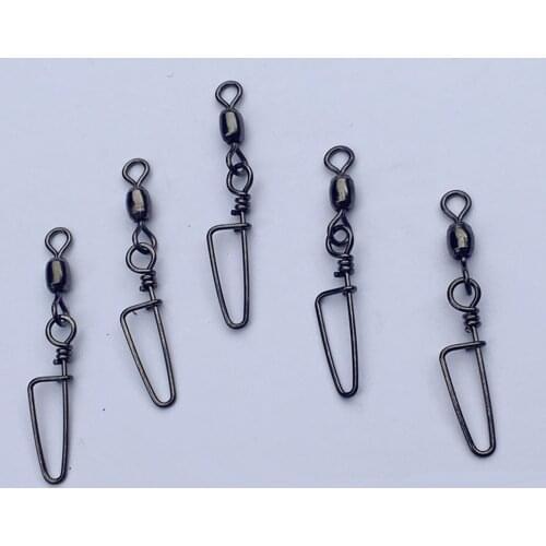 10pcs/lot Fishing Connector Pin swivel curved pin Fishing Swivel with Snap Fishhook Lure Fishing Tackle Accessories