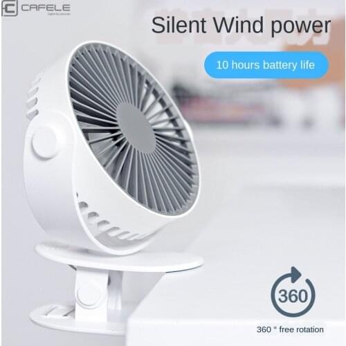 Small Fan Portable Clip Type Small Electric Fan Usb Charging 360 Degree Rotating Desktop Ultra Quiet Desktop Mini Fan FAN-38