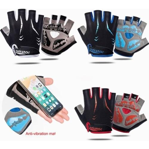 Men Breathable Half Finger Cycling Gloves Fitness Equipment Anti-slip Anti-sweat Bicycle Sports Gloves Gym Exercise Bike Gloves