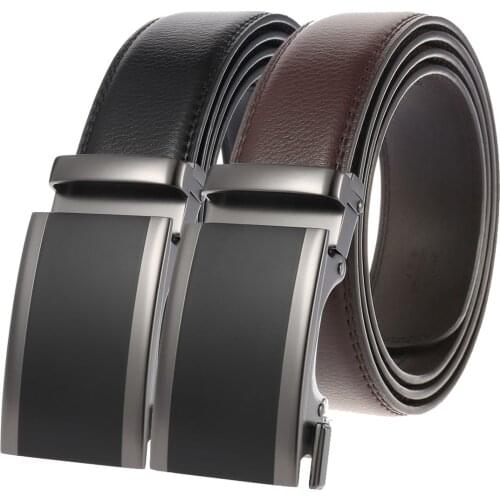 Men Belt Genuine Leather Belts Automatic Buckle Fashion Superior Quality Classic Plus Large Big Size LONG 140 150 160 170cm Belt