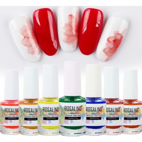 Water color Nails Blossom Polish Set Manicure Gel For Nail Art Halo Dye 12ML UV Lamp Blooming Color Change Top Primer
