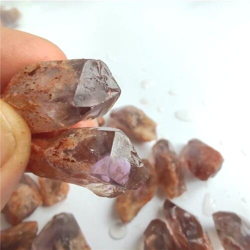 Natural Amethyst Tooth Gravel Stone Purple Crystal DIY Making Pendant Energy Stone Cures Health Aquarium Decoration