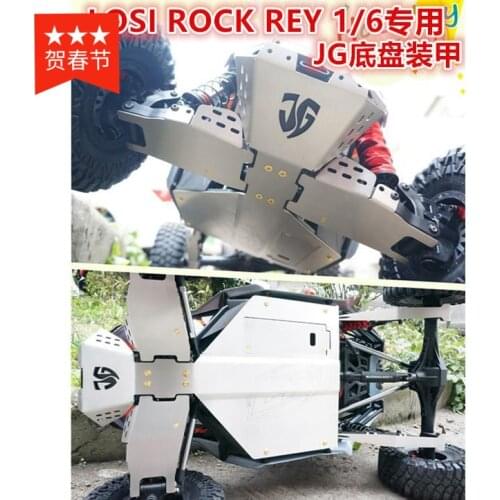Stainless steel chassis armor A arm protective plate differential case protective cover for 1/6 LOSI SUPER ROCK REY 8 pieces