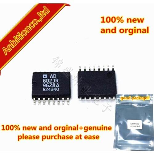 5pcs 100% new and orginal AD602JRZ AD602JR SOP16 Dual, Low Noise, Wideband Variable Gain Amplifiers in stock
