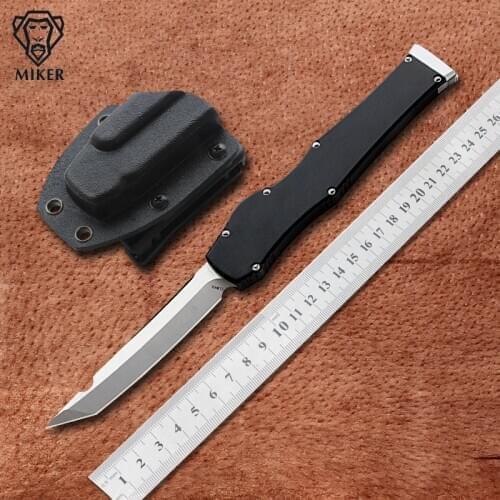 MIKER D2 Blade Fixed blade knife Aluminum Handle camping survival outdoor Tactical hunting dinner kitchen knife EDC tool