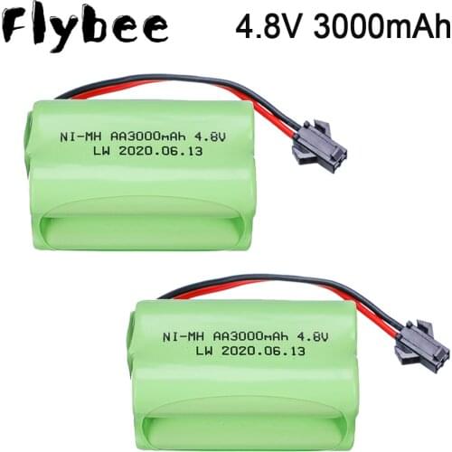 Upgrade 4.8V 3000mah NIMH Battery For Rc toys Cars Boats Tanks Robots Guns AA NI-MH Battery 4.8V Rechargeable Battery Pack