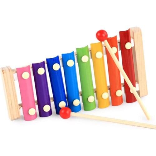 8 Scale Xylophone Percussion Instrument Hand Knock Piano Children Musical Toy