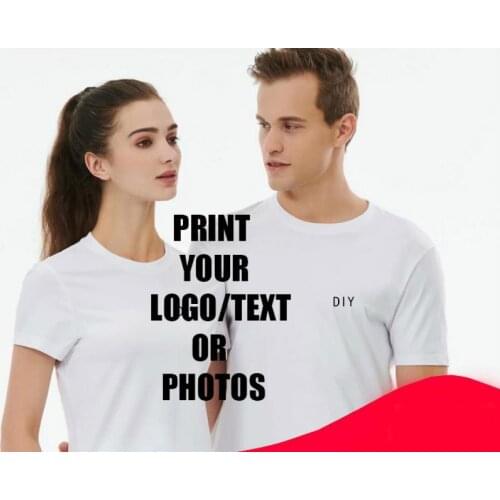 100% Design Your Own T-shirts Printing Brand Logo Pictures Custom T-shirt Plus Size Casual T Shirt Customize Clothing Your Own