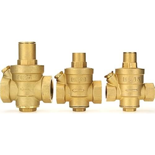 Brass Adjustable Water Heater Pressure Reducing Valve 1/2" 3/4" 1" 1-1/4" 1-1/2" 2" Safety Relief Valve Pressure Regulator Contr