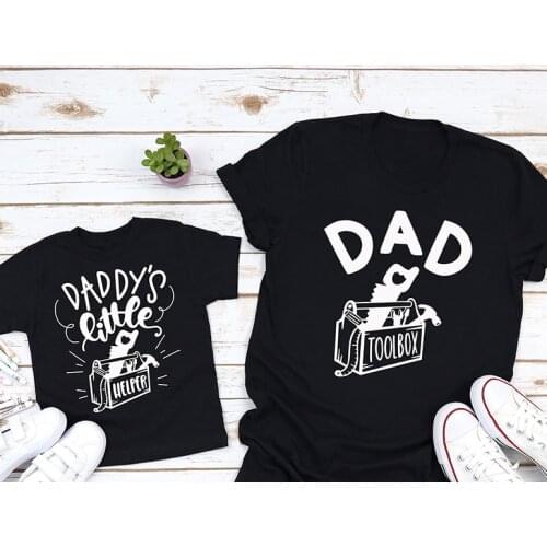 Daddy & Daddys Little Helper shirts father Baby Matching Mechanic T-shirt Father Son matching tops gift for Father and Son