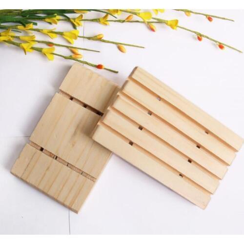 Handmade wood soap holder pine soap tray bathroom soap dishes with groove multi functional kitchen storage tool SN1925
